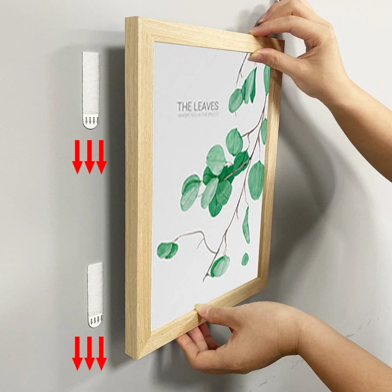 Easy-Pull Picture Hanging Strips Adhesive Hook And Loop Sticker No Trace Damage Free Strong Stickiness  Removable Velcroes