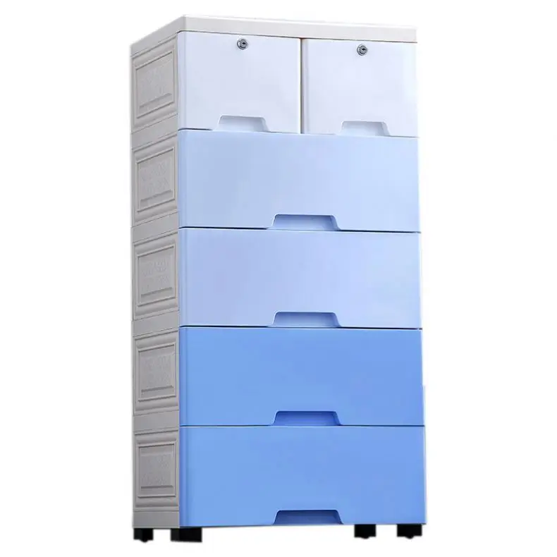 Hot Sell Colorful Baby Wardrobes Plastic Assembled Children Toy Drawer Storage Cabinet