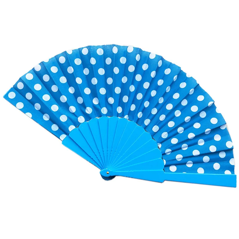 Promotion Flamenco Style Designs Fabric Polka Dot Flamenco Dance Dress Wedding Hand Fan