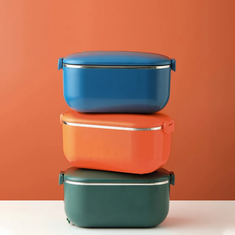 Лидер продаж Amazon Электрический контейнер для еды Bento из нержавеющей стали с зарядкой от Usb перезаряжаемый портативный Ланч-бокс электрическим