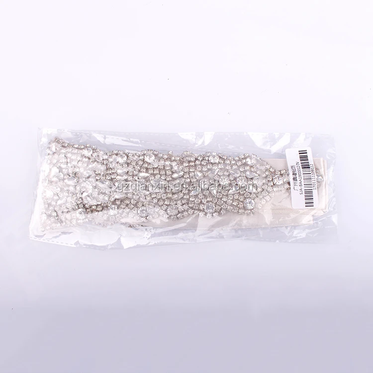 
China Cheap Studded Belt Crystal Woman Design Belt Applique for Wedding Dress Sash rhinestone belt 