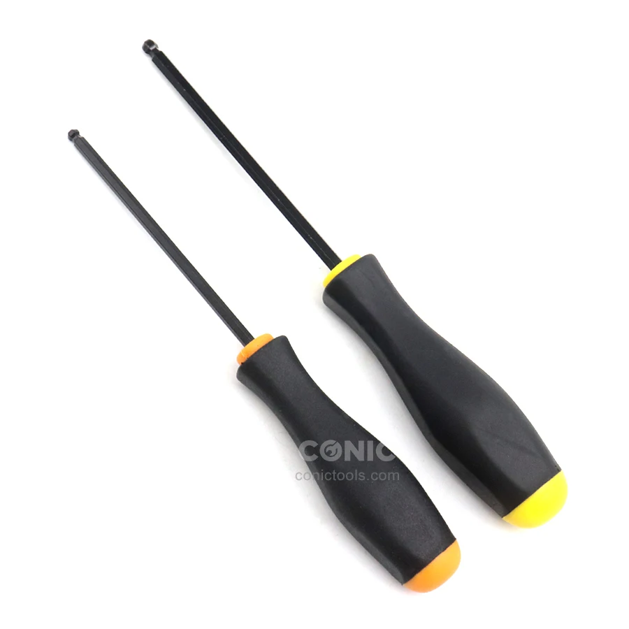 Bondhus Style High Quality 2/3/4/5/6/8 mm CRV Steel Material TPR Handle Magnetic Hexagonal Ball End Screwdriver
