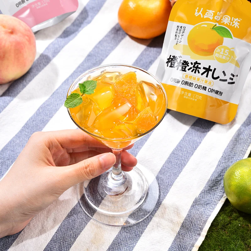 170g Pure fruit pulp  Konjac Jelly Nata de Coco Jelly Fruit Drink