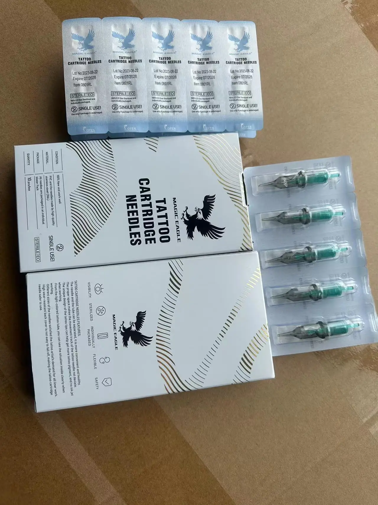 2023 Hot Selling 1201RL New Acme 10pcs/box Wholesale OEM High Quality Cartridges Tattoo Needles With Membrane