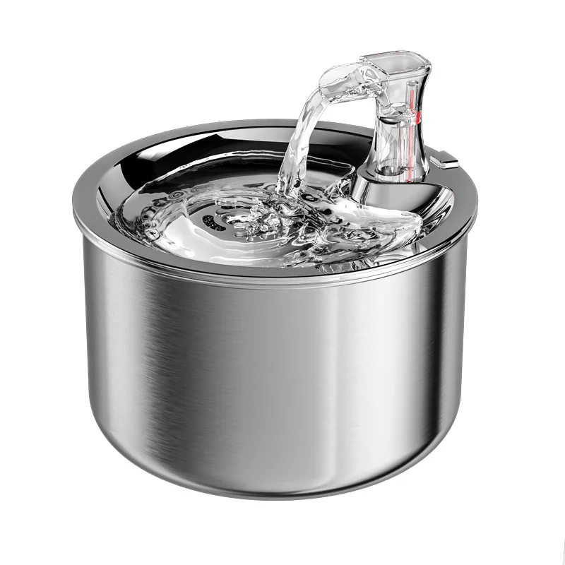 2L Stainless Steel Automatic s Fountain Running Water Drinking For Dog 4-layer Filter Smart Pet Drinker Dispenser Sensor