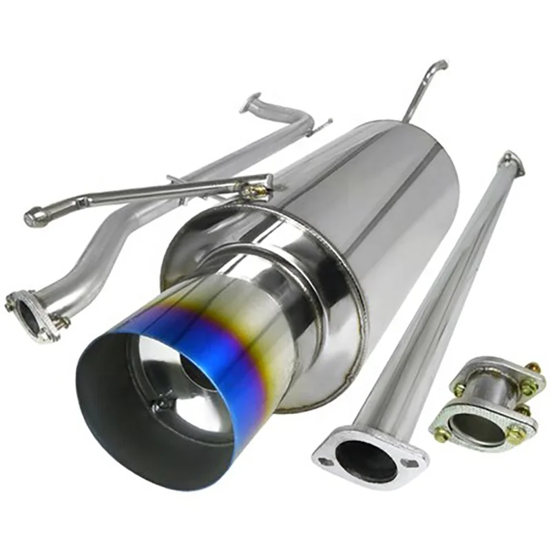 Tuning exhaust catback  system for  Honda Accord 4 Cyl (98-02) N1 Muffler w/ Burnt Blue Tip