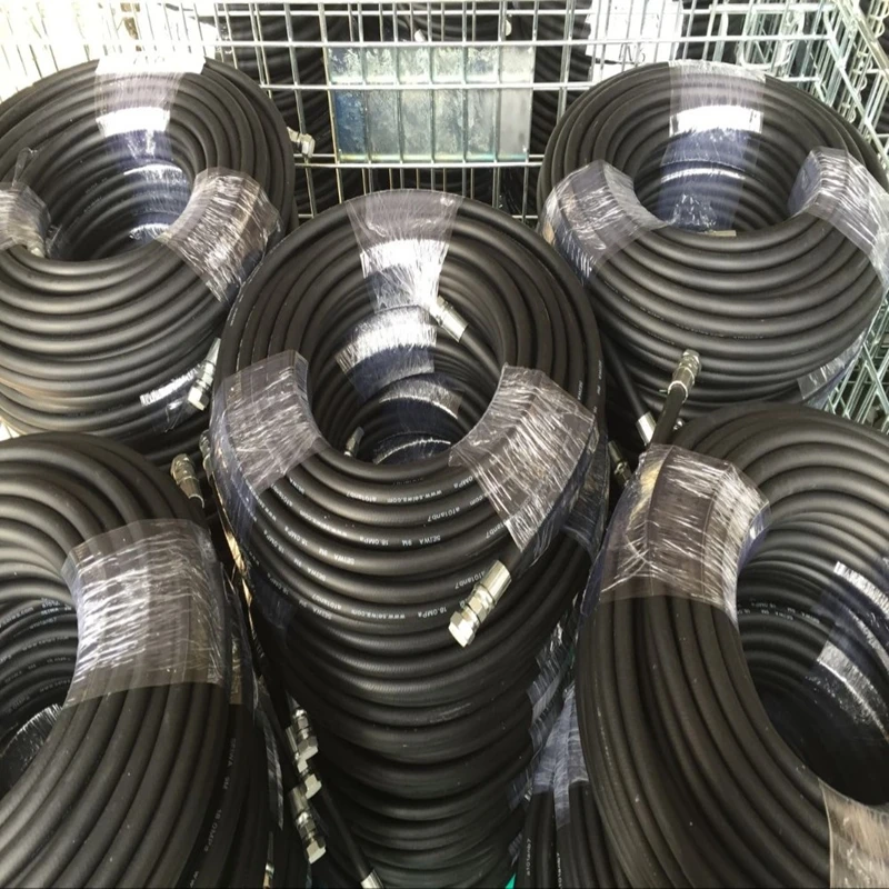 Cheap price Industrial Hydraulic High Pressure Braided Air Rubber Hose Pipe Assembly Flexible Hydraulic Hose Rubber Brake Hose