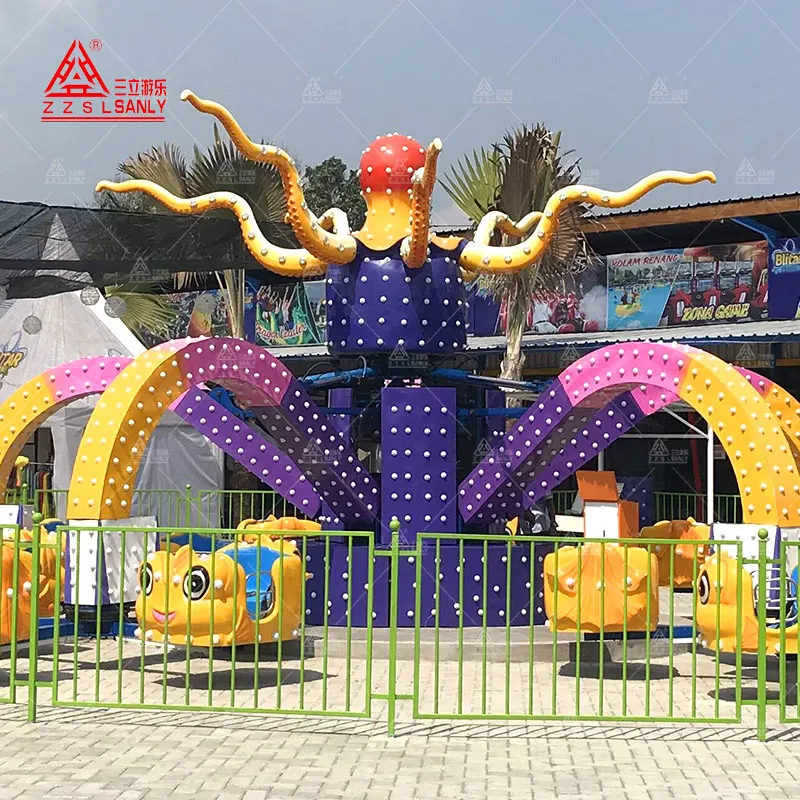 Fairground Attraction Funfair Manege Amusement Fun Park Equipment 30 Seats Merry Go Round Carousel Big Octopus Rides For Sale