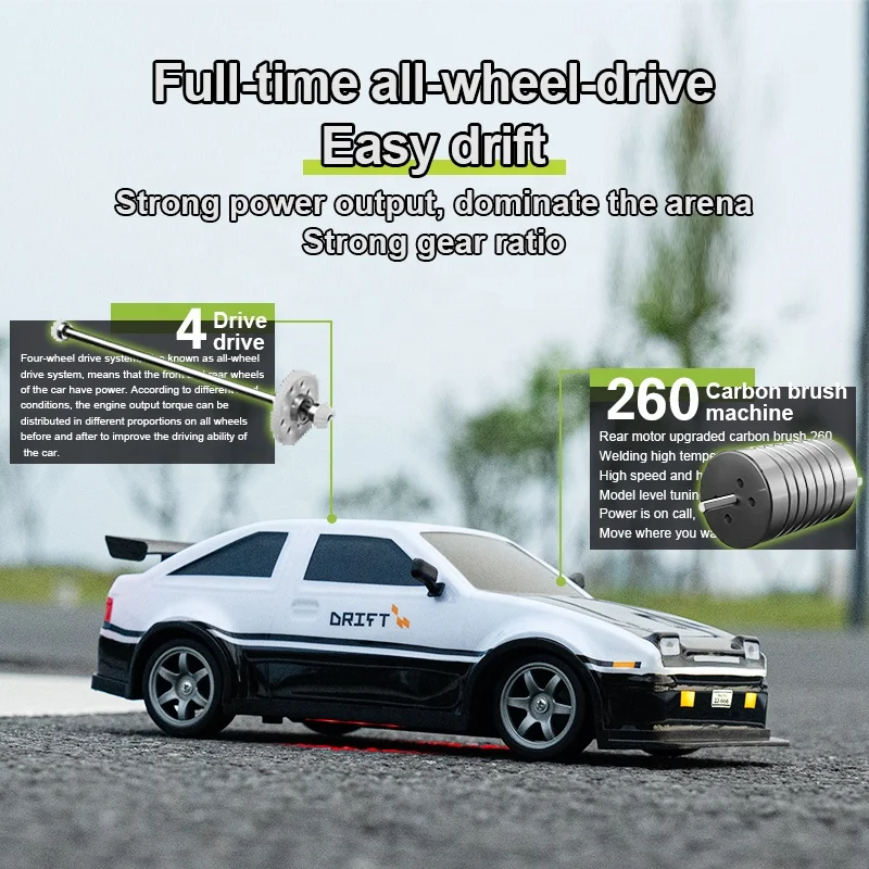 1:16 Scale 4WD Radio Control Drift Car 2.4G High Speed Drift RC Cars For Adults