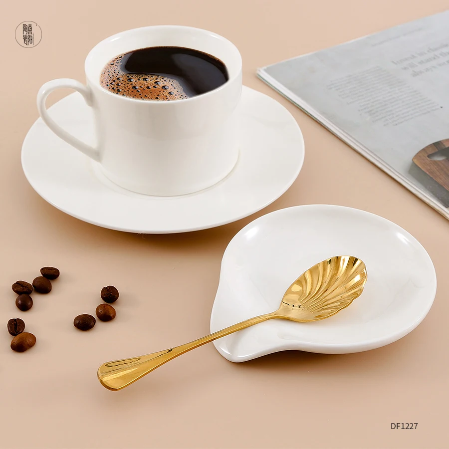 Porcelain spoon rest holder cooking utensil rest ceramic spoon rest custom for kitchen