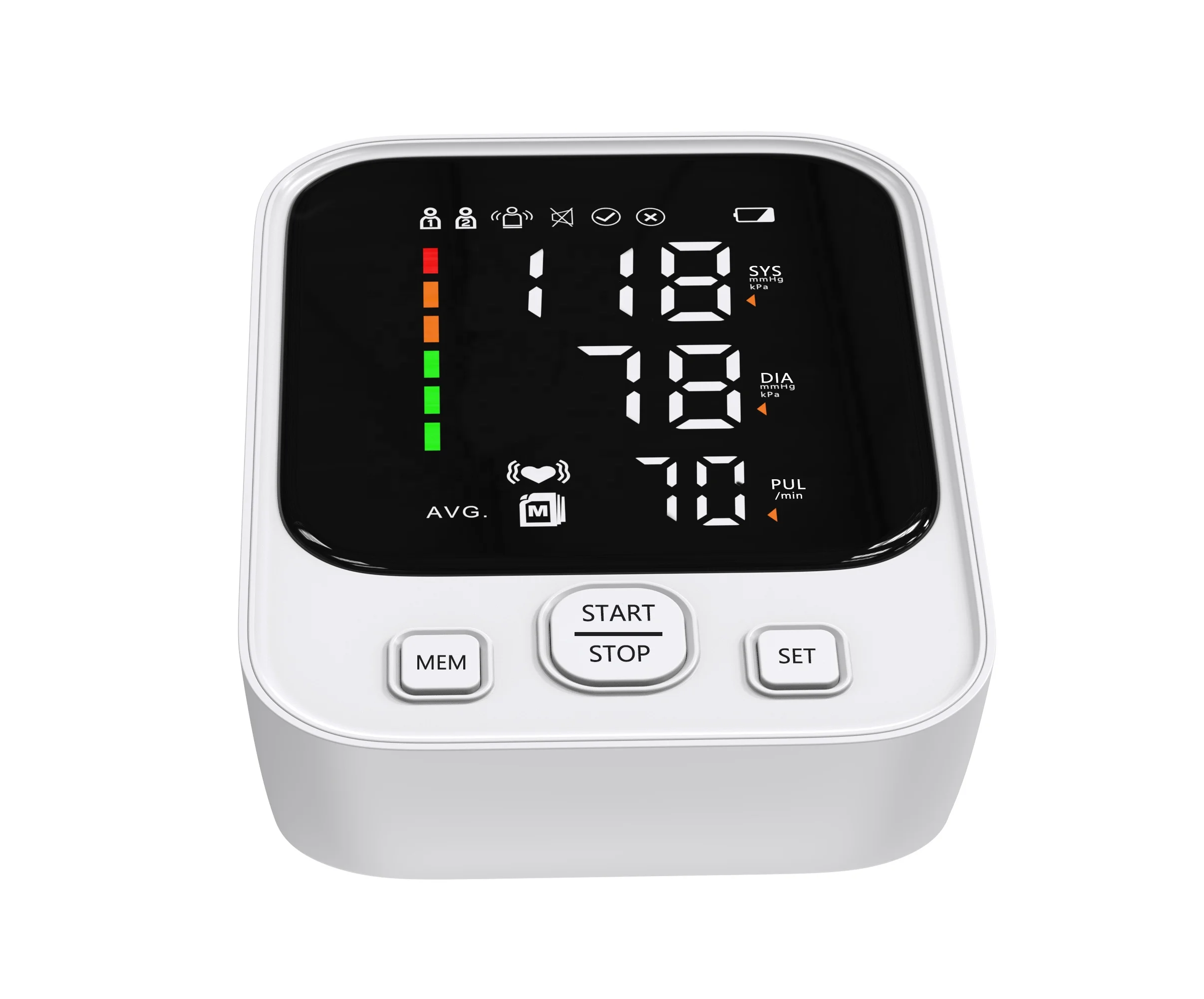 OEM Digital USB Rechargeable Or Bult-in Battery Household Esfigmomanometro Arm Electronic Blood Pressure Monitor