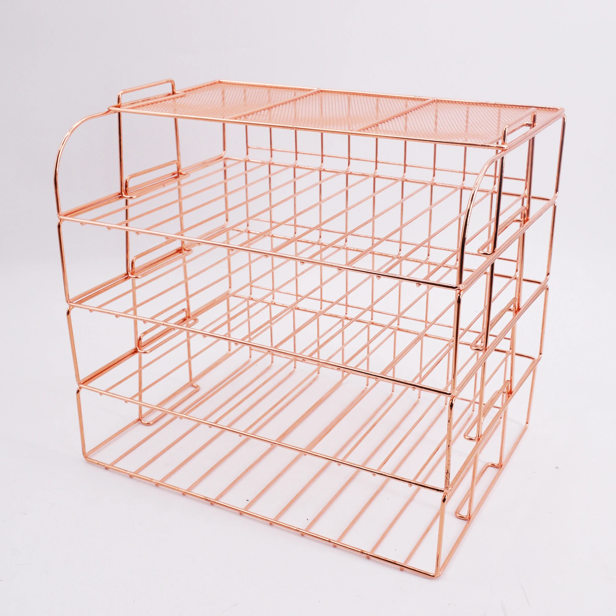 New Fashion Factory Patent Customized Products Metal Wire 4 layers Files and Paper Organization For Office Desktop
