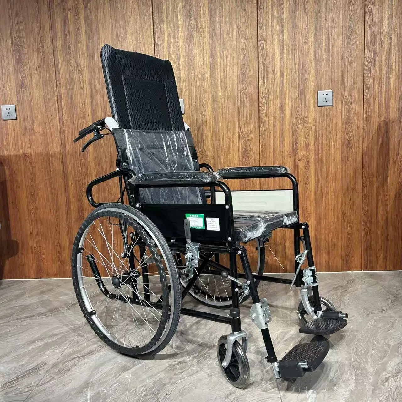 Multi functional manual folding wheelchair, lightweight steel wheelchair,wheelchair specifically designed for disabled hospitals
