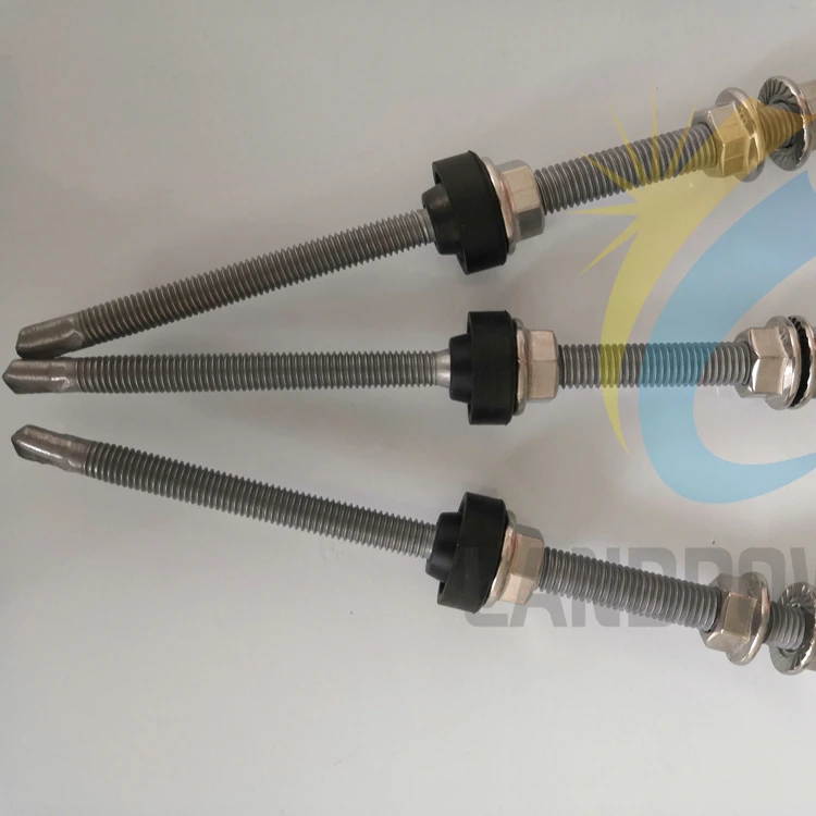 China landpower special carbon steel hanger bolt used to drill the metal roof solar mounting system
