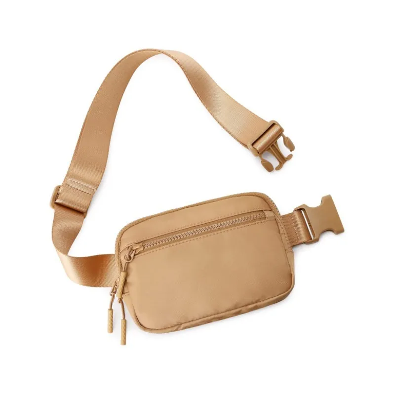 Hot sale simple design fanny pack wear-resistant nylon leisure fitness waist bag with custom logo for daily use