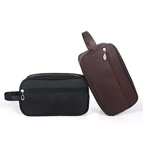 Factory durable satin personalized men cosmetic bag travel kits for toiletries