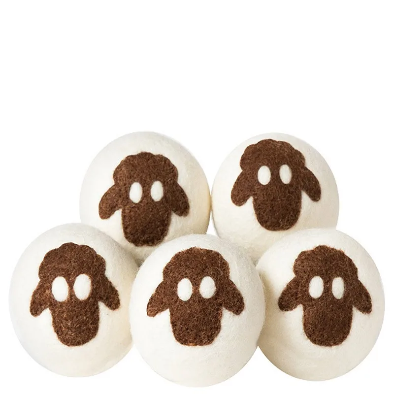 Wholesale 6 Pack Eco-Friendly Organic Wool Dryer Balls Handmade XL Model Cleaning for Washing Clothes with Cotton Bag