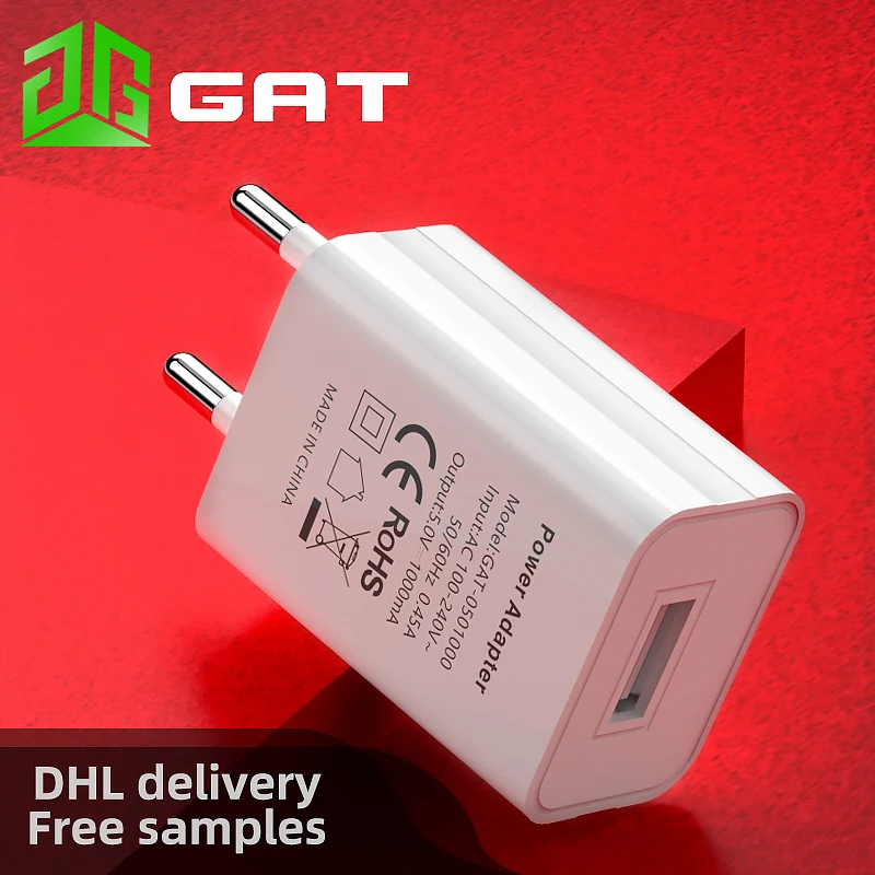 
5V 1A CE GS RoHS certified European standard wall charger EU mobile phone charger universal portable simple 