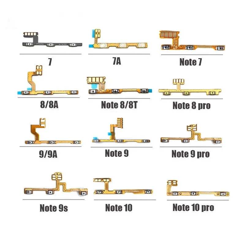 For xiaomi Redmi Mobile phone power volume flex Redmi Note 5 6 7 8 9S 10S 11S 11SE 4G 5G Power ON OFF Volume Button Switch Flex