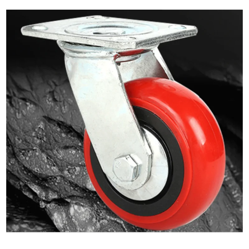 Weihang castors 5 Inch swivel casters without brake harbor freight heavy duty red caster wheels