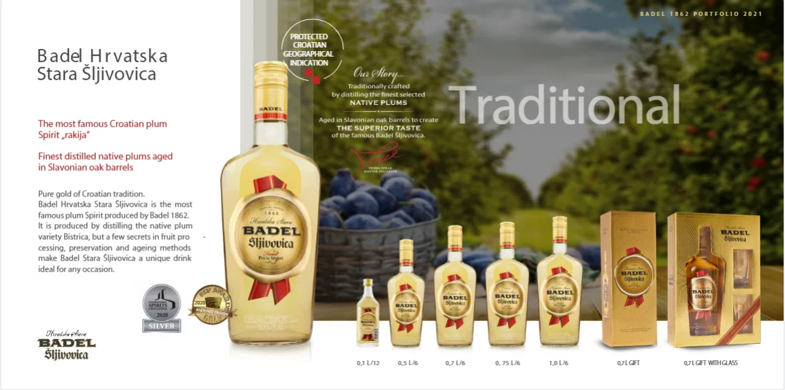 Лидер продаж Badel Hrvatska Stara Sljivovica самый известный хорватский спирт сливы ракия тонкий дистиллированный родной