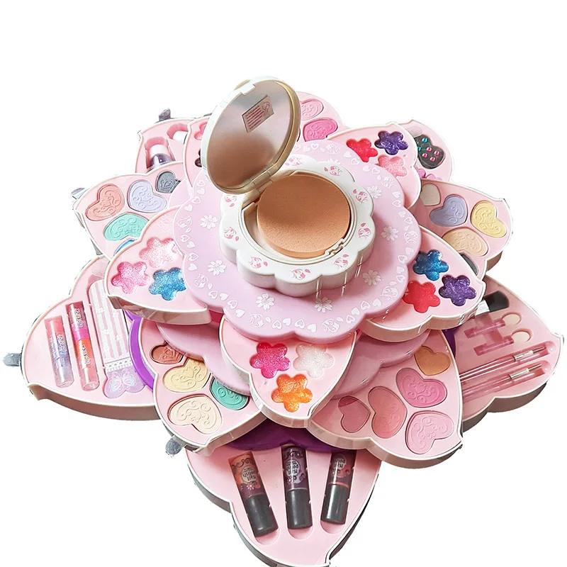 Makeup Kit for Girls - Flower Shaped Little Girls Makeup Kit for Kids