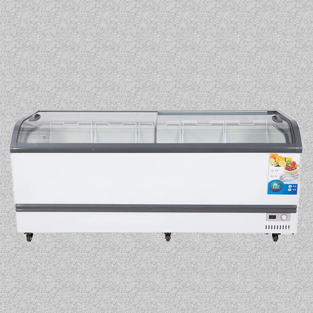 Supermarket refrigeration showcase commercial deep freezer horizontal freezer