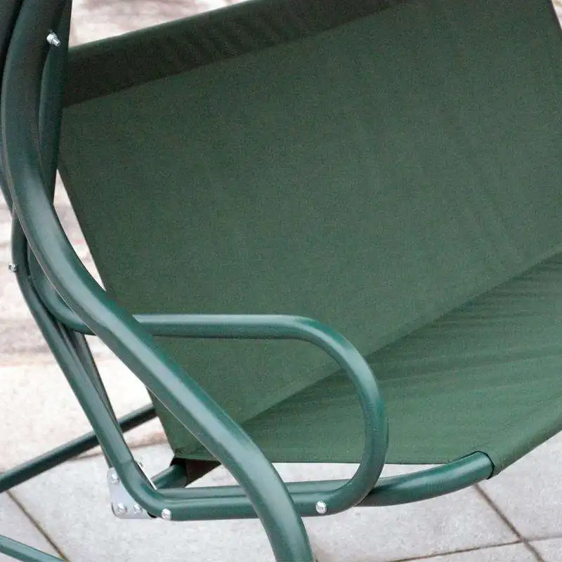 Customized 3 Seat Outdoor Patio Leisure Hanging Swinging Garden Chairs With Awning And Cushion