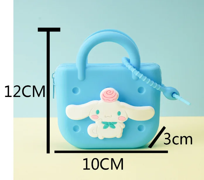 Mobile phone storage bag Diagonal silicone mini coin purse Lightweight and compact new cartoon DIY hole key case