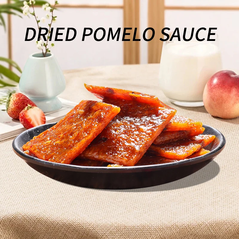 128g Wholesale Exotic Snacks Halal Hot Sell Bulk Dried Fruits and Vegetables Snack Delicious Dried Pomelo Sauce