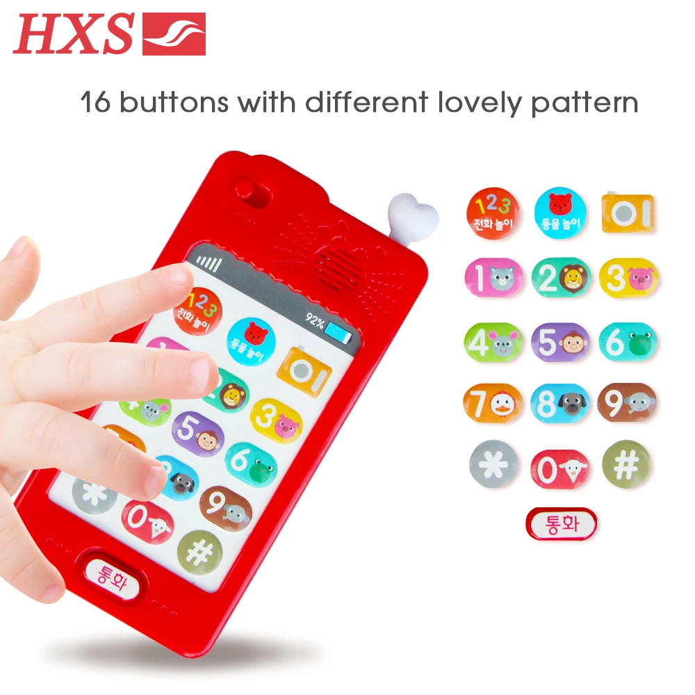 Factory Custom Baby Phone Toy Educational Learning Toy Mobile Phone Plastic Music Phone Toy With Light Flash