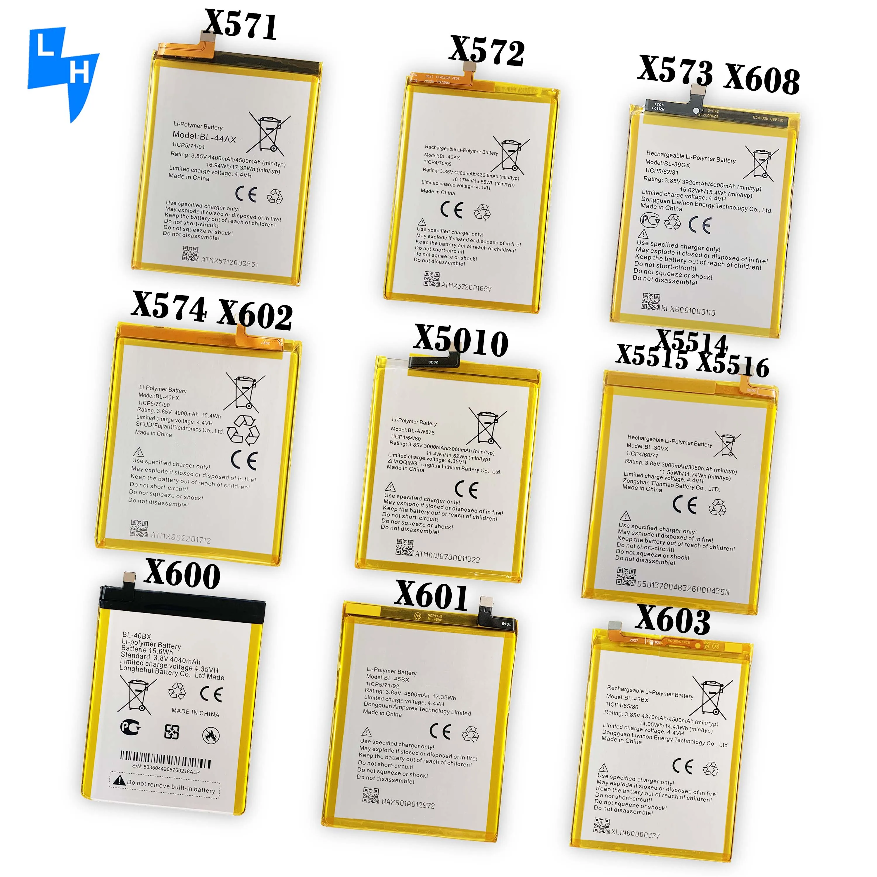  OEM battery X571 X572 X573 X608 X574 X602 X5010 X5514 X5515 X5516 mobile phone for infinix X600 X601 X603