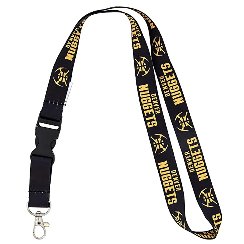 High quality polyester lanyard all 30 basketball team NBA lanyard Oklahoma City Thunder lanyard with custom