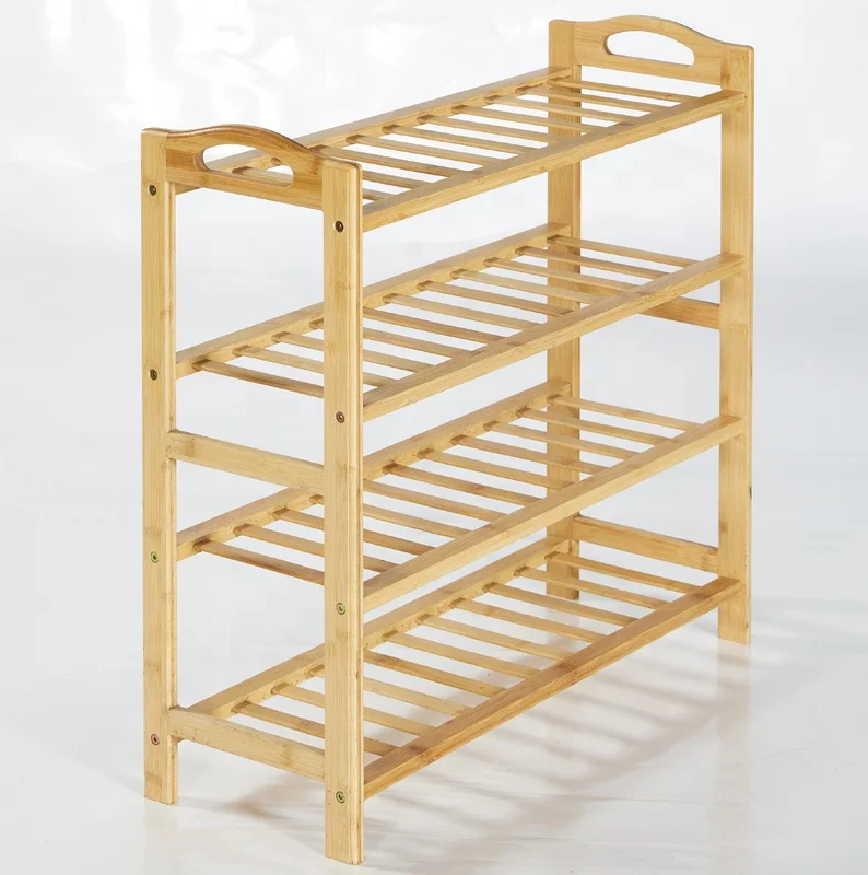 5 layer household standing bamboo shoes rack for living room multi-layer shoes rack organizer