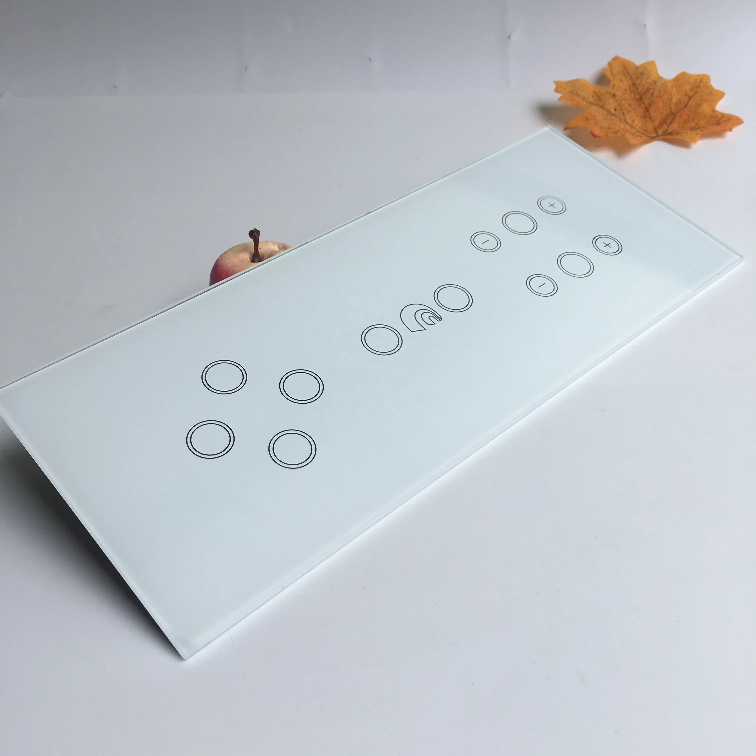 Glass factory customized White smart switch wifi remote wall light touch  glass