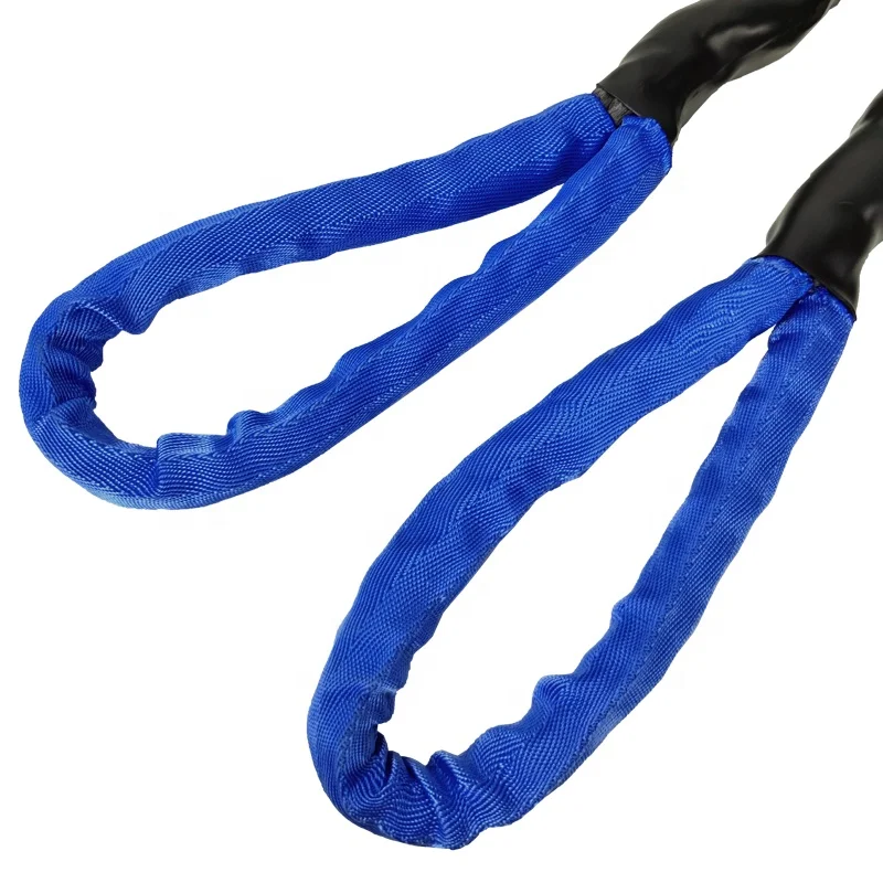 Customized LOGO 12mm 3m Dyneema 33000lbs Synthetic UHMWPE Static Utility Winch Rope