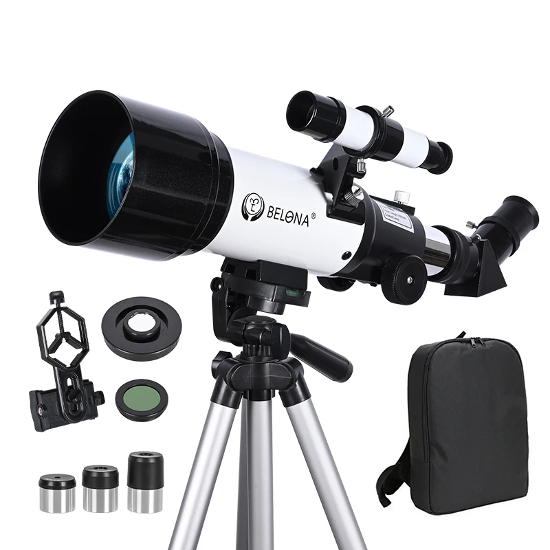 70400 Refraction Astronomical Telescope with Tripod Monocular Moon Bird Watching Kids Match Phone Adapter Finder Scope OSL-74