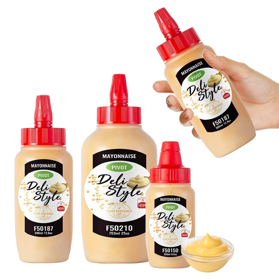Hot filling PP 200ml 380ml 750ml plastic condiment squeeze bottle for honey ketchup salad hot sauce with Point cap