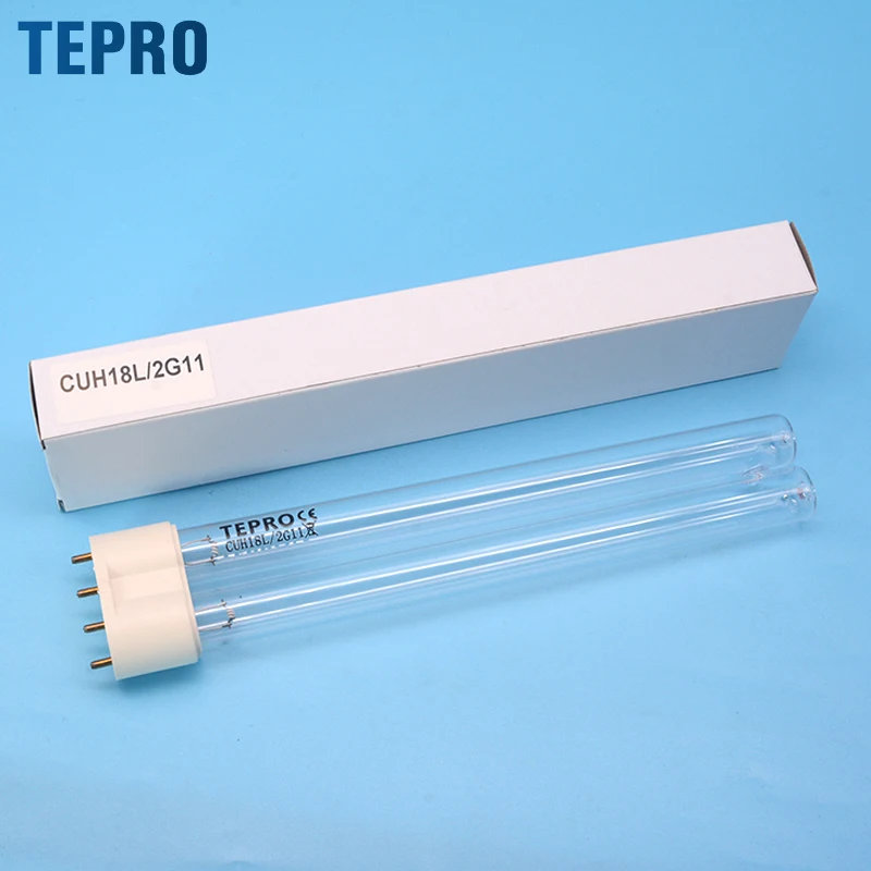 CUH18L/2G11 H Shape 7w 9w 11w 13w 18w 24w Quartz Glass Uvc Ultraviolet Lights Durable Uv Germicidal Lamp For Air Purification