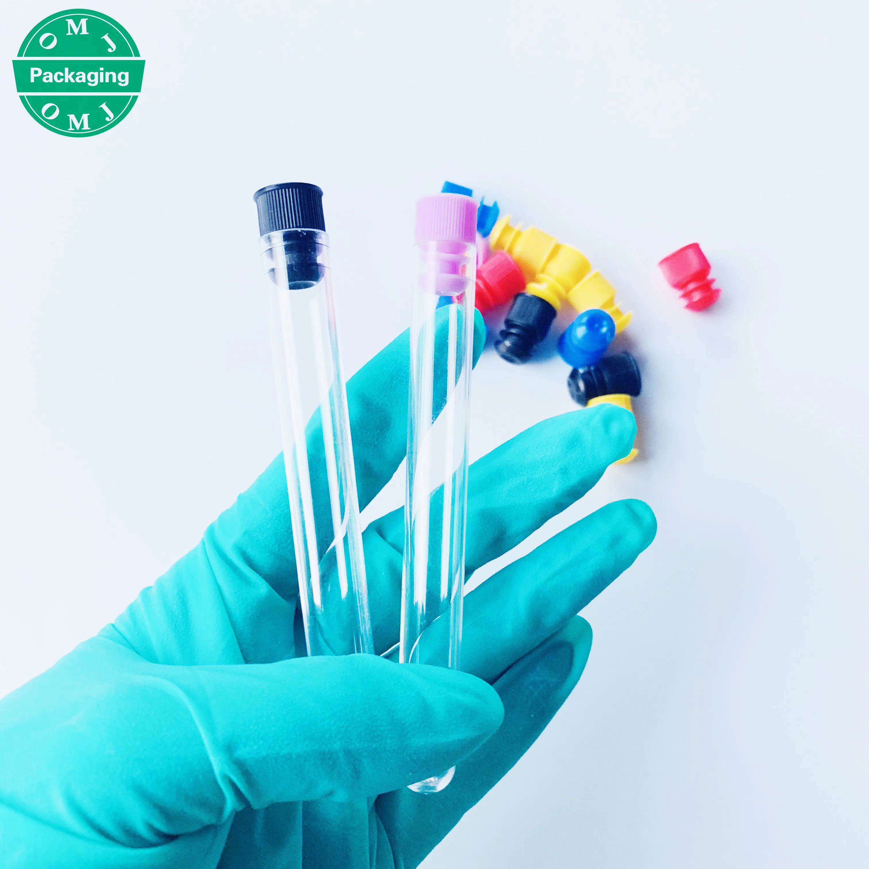 Fixed Size Medical Plastic Test Tube With Plastic Screw Cap