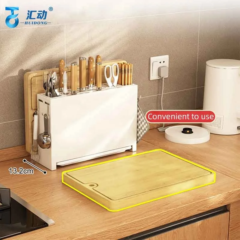 Wall-mounted Kitchen tool rack knife fork chopsticks chopping Borad rack countertop multifunctional drain storage rack