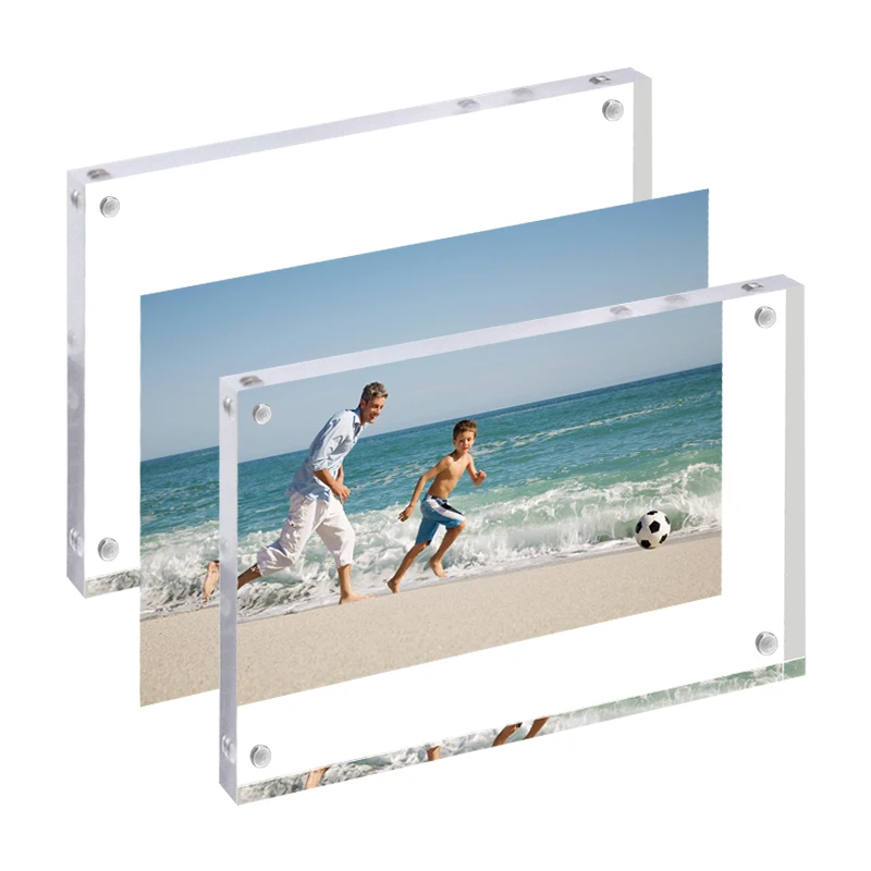 Acrylic magnetic Photo Frames for Refrigerator Fridge Magnets Picture Frame Photo Pocket Perfect for Displaying Frames