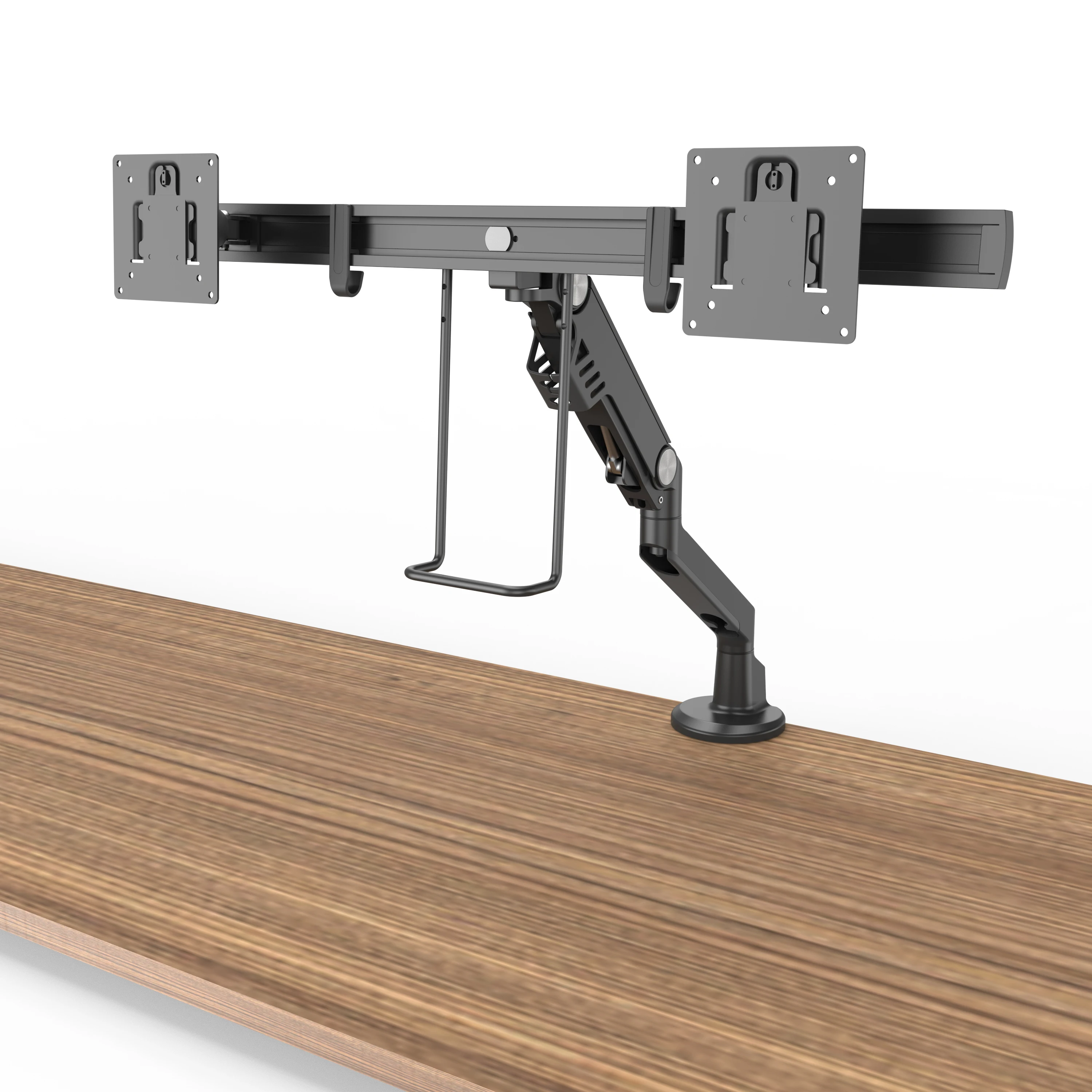 High quality 13-27' LCD/LED ergonomic aluminum flexible adjustable dual monitor mount stand