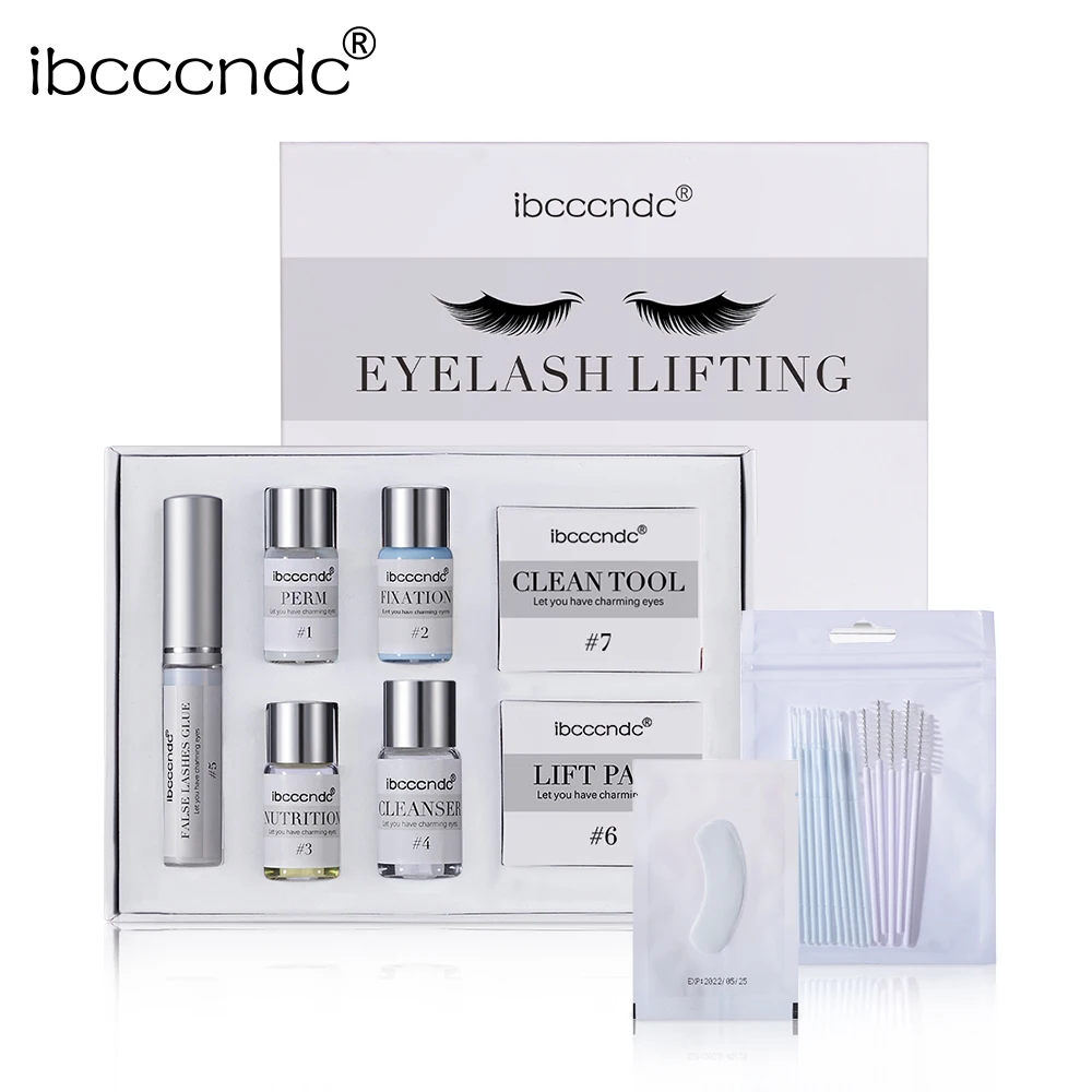 Ibcccndc SZ01639 eyelash glue 10pcs/set makeup keratin eyelash lift curling extention fast drying eyelash lift perm kit