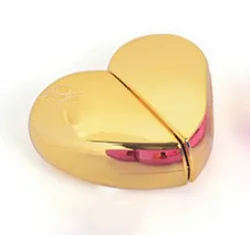 25ml electroplating heart-shaped glass perfume bottle pressing spray pump perfume packaging container