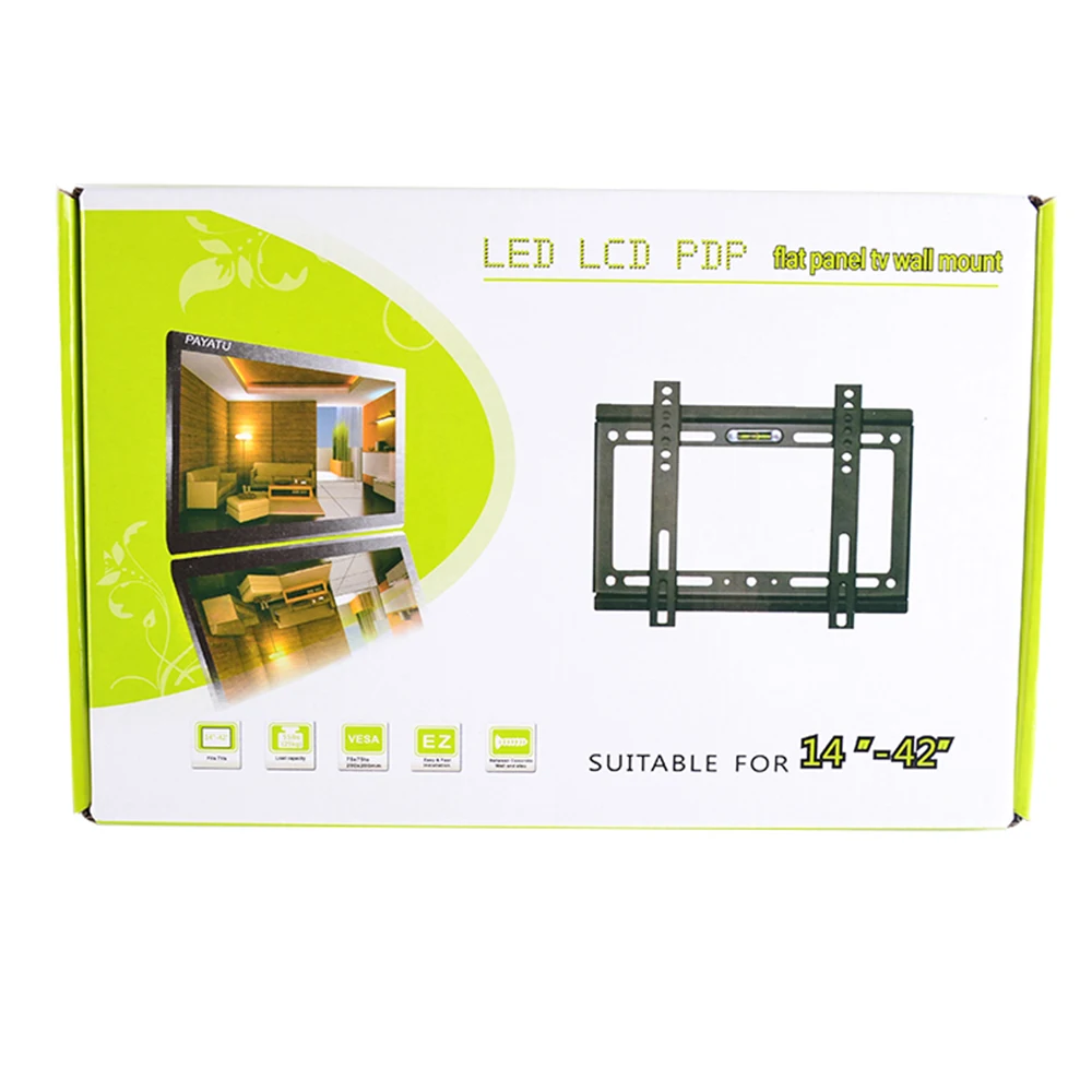 Заводская цена, высокое качество, кронштейн для телевизора от 14 до 42 дюймов, настенный кронштейн для телевизора с плоским экраном, настенный кронштейн для ЖК-телевизора