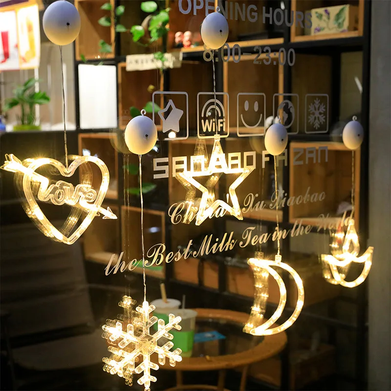 Window decoration light suction cup lights Christmas holiday decoration lights