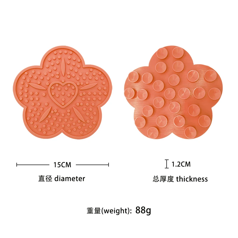 pet products Wholesale Portable suction cup Cat care Slow food mat Food grade silicone licking mat pet food mat