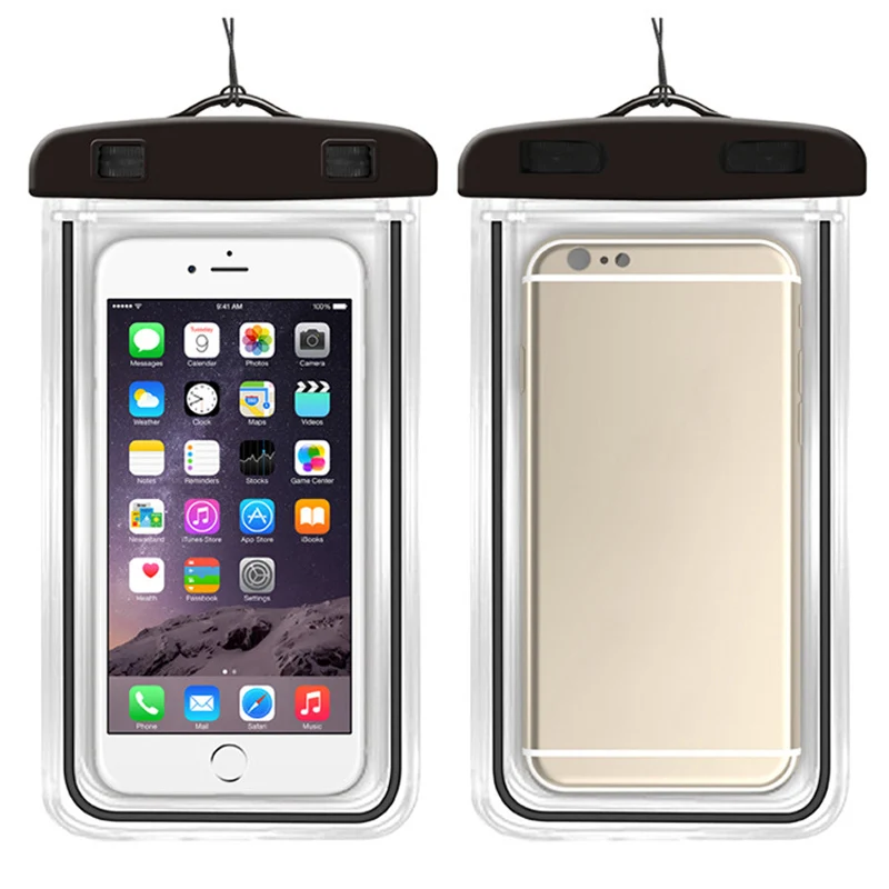 High Quality TPU PVC Waterproof Mobile Phone Bags Cell Phone Pouch Phone Case With Lanyard