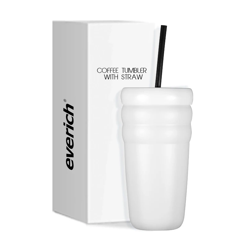 factory design ice coffee tumbler ODM thermoses tumbler coffee car mug  with lid and straw customization color outdoors